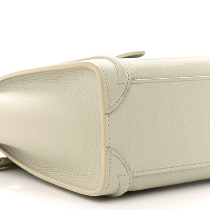 Celine Drummed Calfskin Nano Luggage Vert D'eau 9 of 11