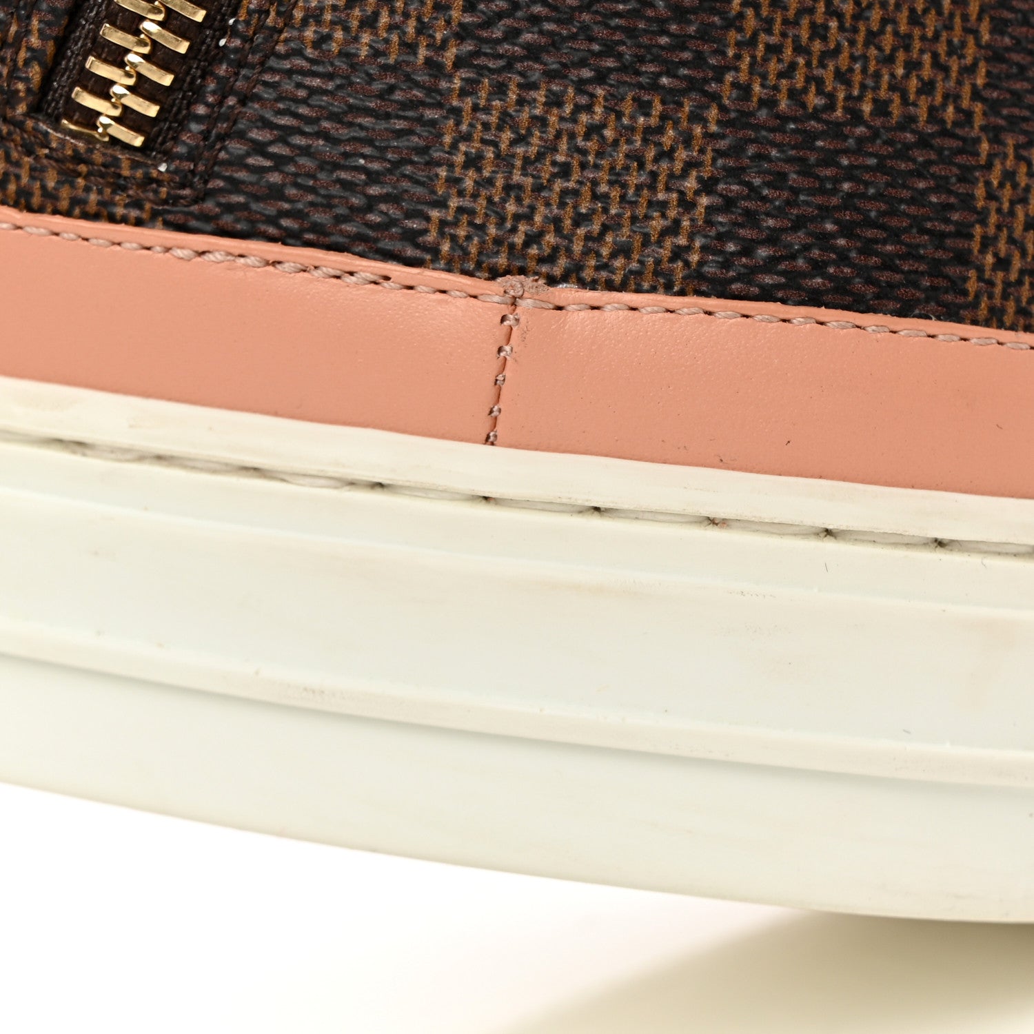 Louis Vuitton Damier Ebene Stellar High Top Sneakers 37.5 Venus Pink 16 of 24