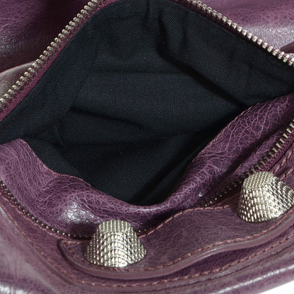 Balenciaga Agneau Giant 21 Silver Hardware Envelope Clutch Murier 10 of 11