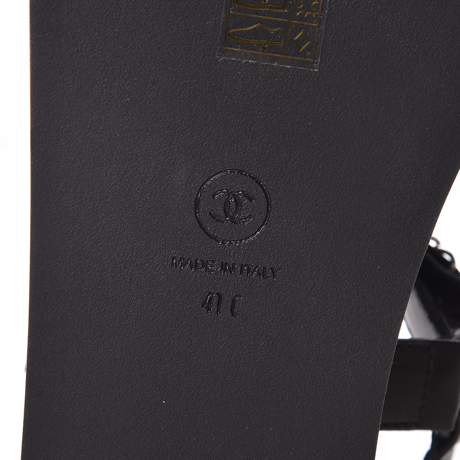 Chanel Lambskin Chain Sandals 41 Black 6 of 8