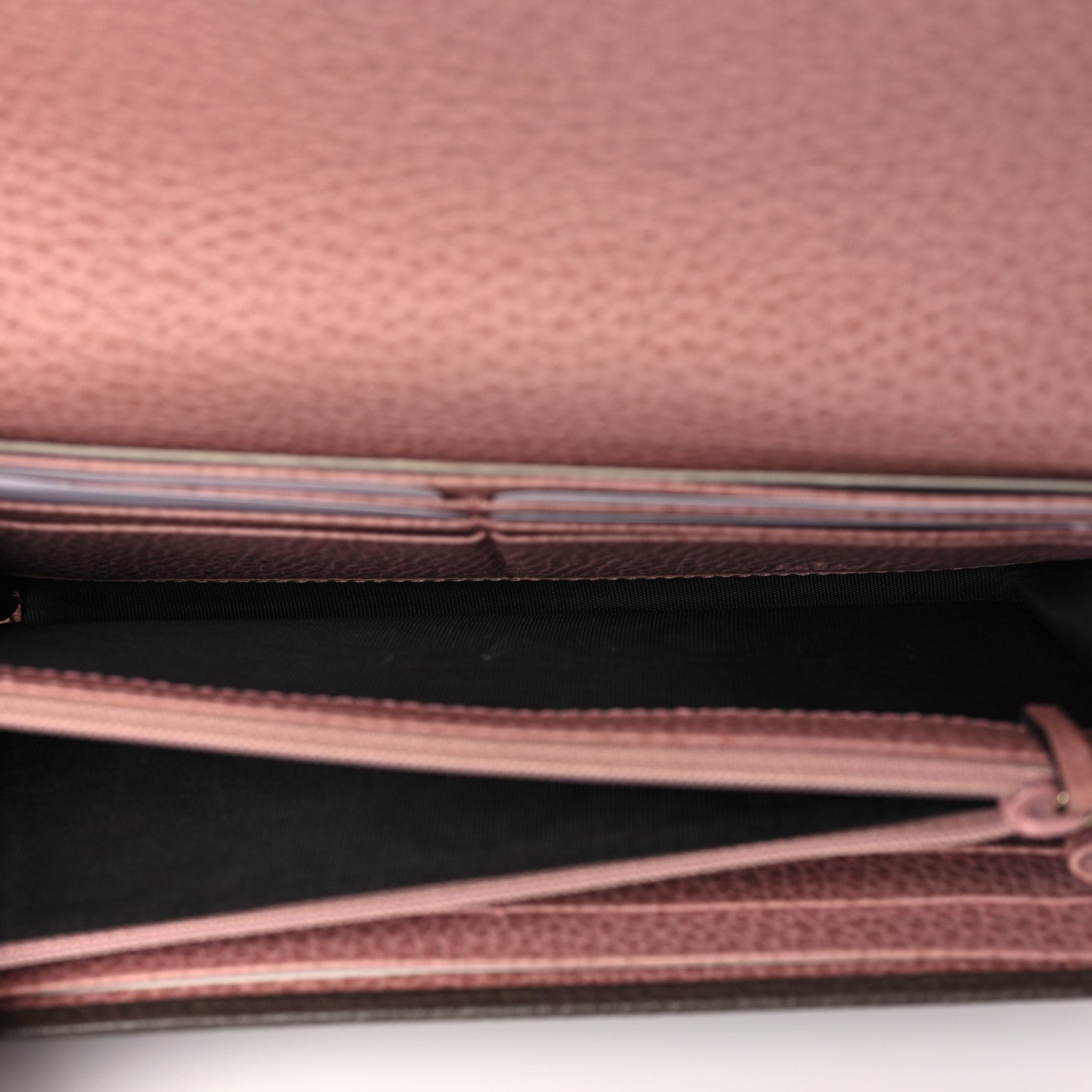 Gucci Dollar Calfskin Bi-Color Swing Continental Wallet Grey Field Soft Pink 6 of 8