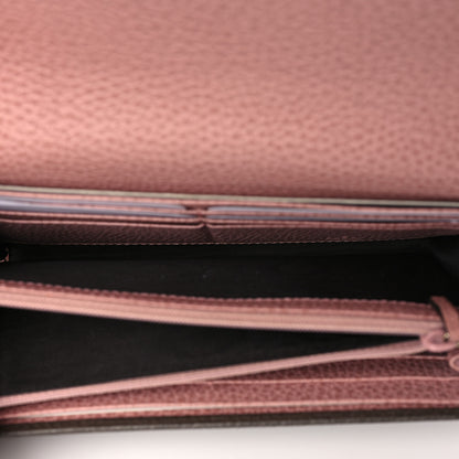 Gucci Dollar Calfskin Bi-Color Swing Continental Wallet Grey Field Soft Pink 6 of 8