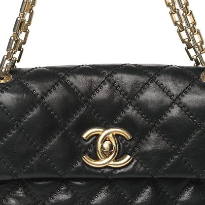 Chanel Calfskin Quilted Retro Chain Flap Black 8 of 11