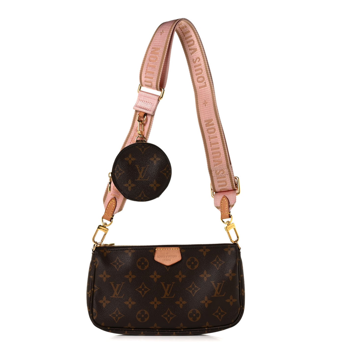 Monogram Multi Pochette Accessories Large Pochette Rose Clair