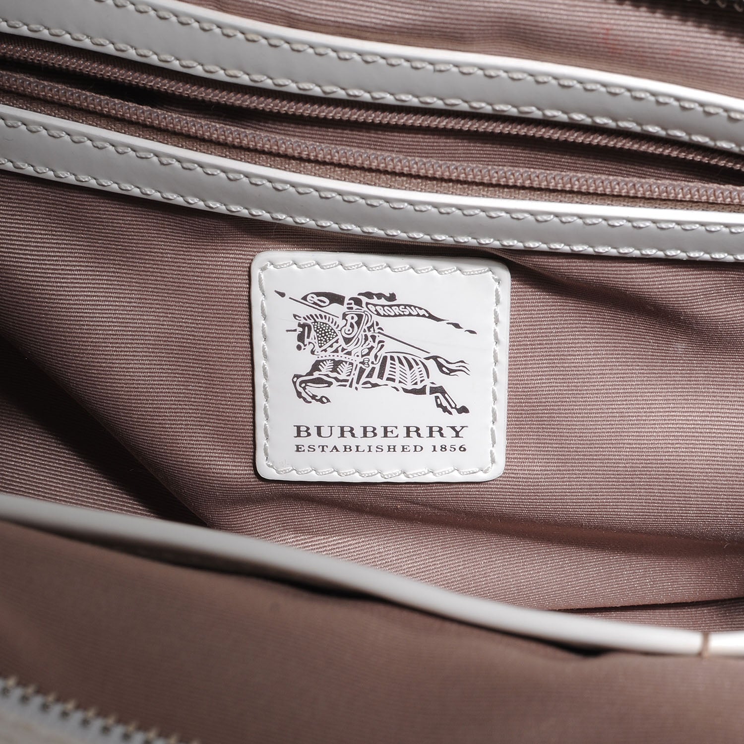 Burberry Nova Check Tote White 6 of 8