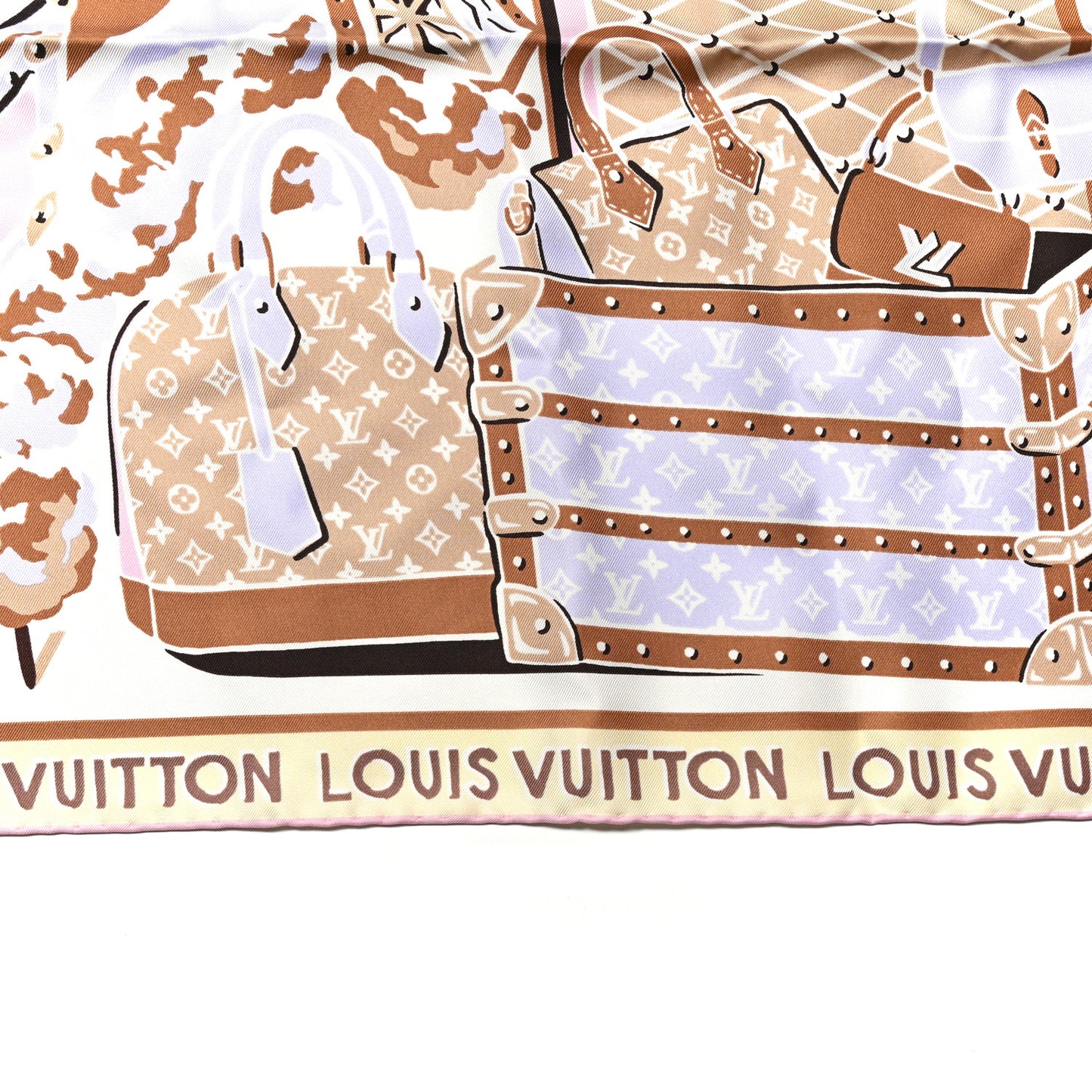 Silk Ride Square Scarf 90 Beige