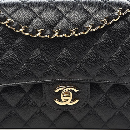 Chanel Caviar Quilted Medium Double Flap Black 10 of 11