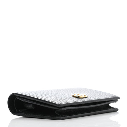 Gucci Pebbled Calfskin GG Marmont Card Case Black 4 of 7