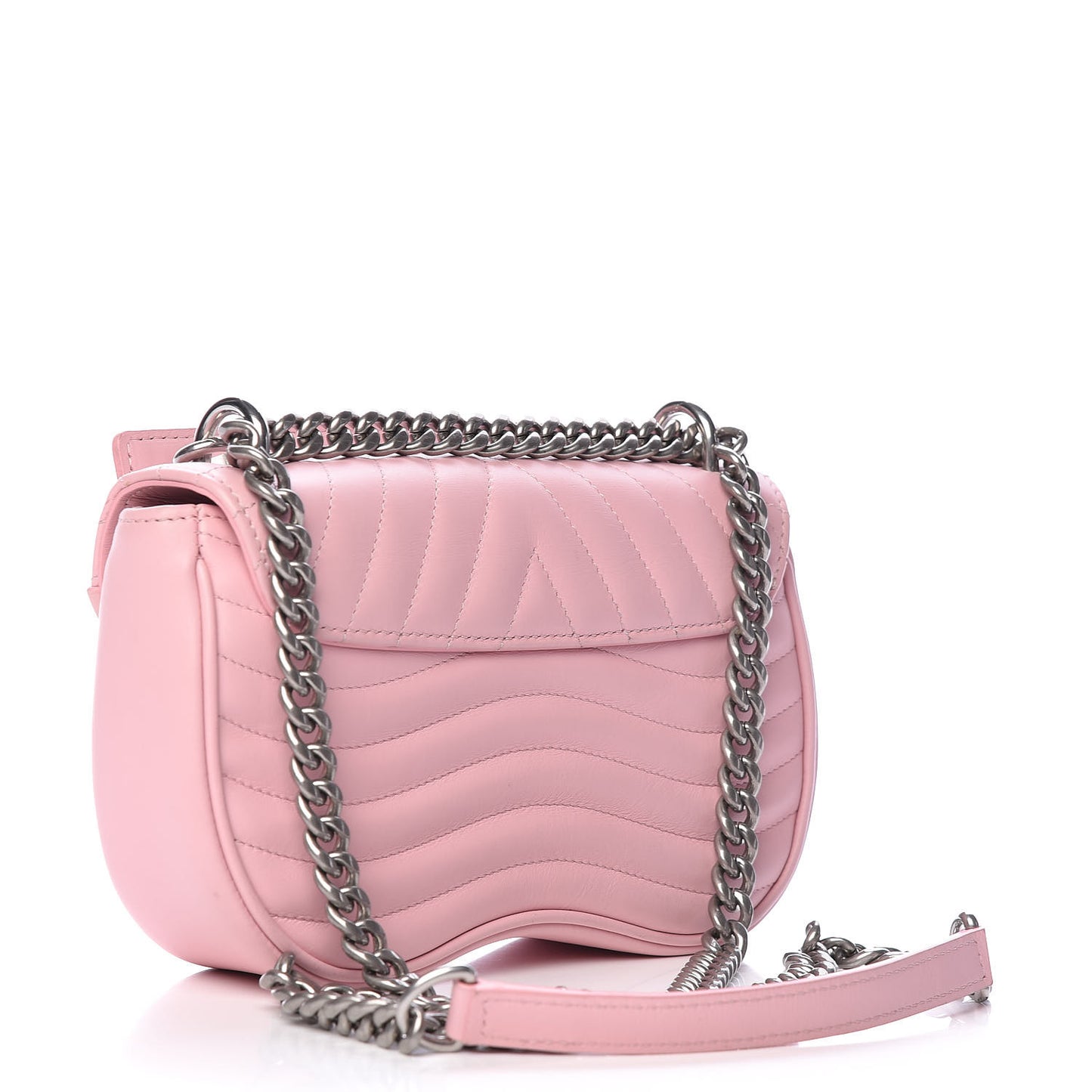 Calfskin New Wave Chain PM Smoothie Pink