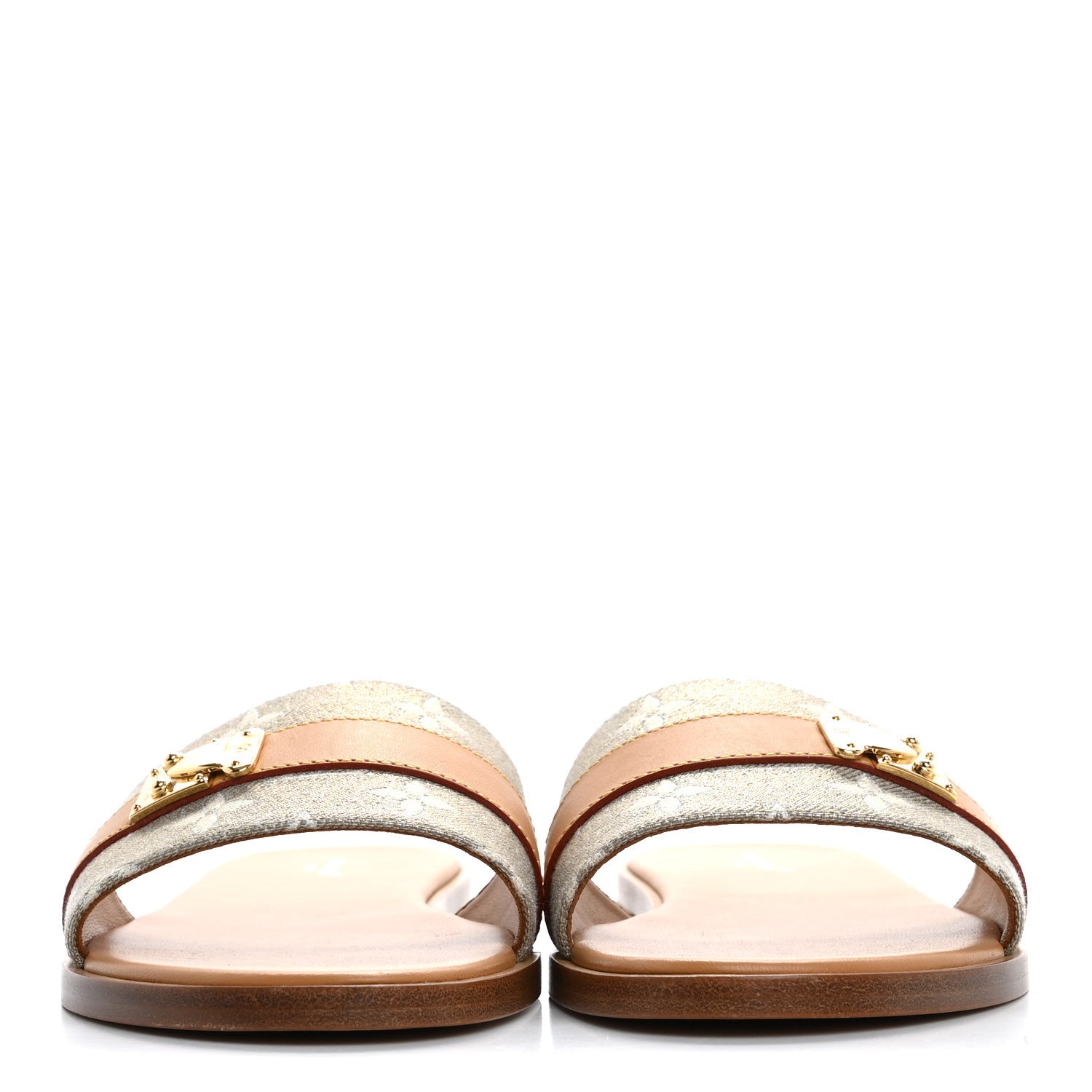 Louis Vuitton Monoglam Lock It Flat Mule 39 2 of 9