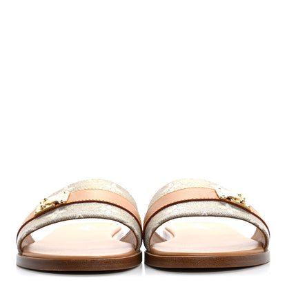 Louis Vuitton Monoglam Lock It Flat Mule 39 2 of 9