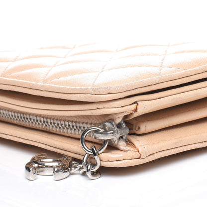 Chanel Lambskin Quilted Compact Wallet Beige 11 of 16