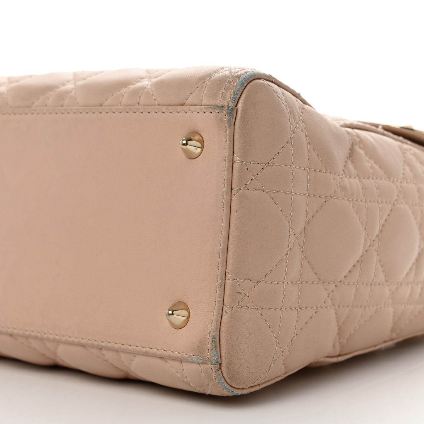 Lambskin Cannage Medium Lady Dior Beige