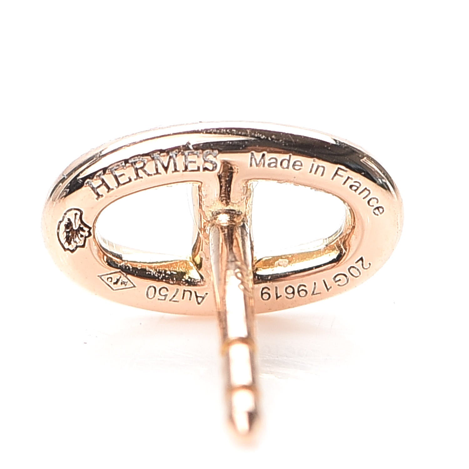 Hermes 18K Rose Gold TPM Farandole Stud Earrings 4 of 5