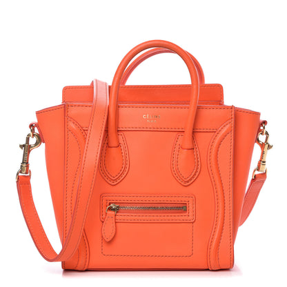 Celine Smooth Calfskin Nano Luggage Fluo Orange 1 of 9