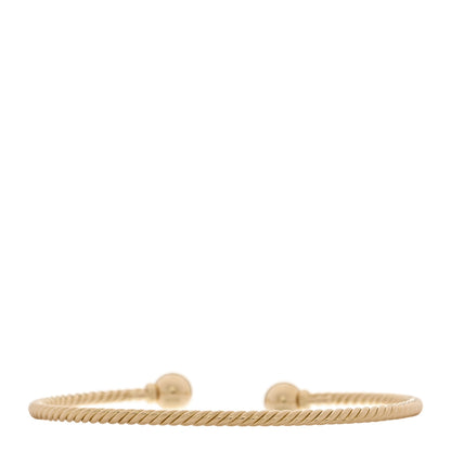 David Yurman 18K Yellow Gold 2.6mm Solari Cablespira Bracelet 1 of 3