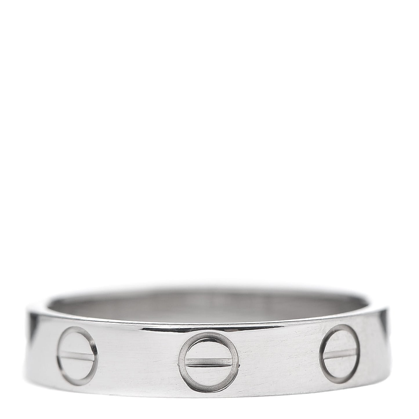 18K White Gold 3.5mm LOVE Wedding Band Ring 50 5.25