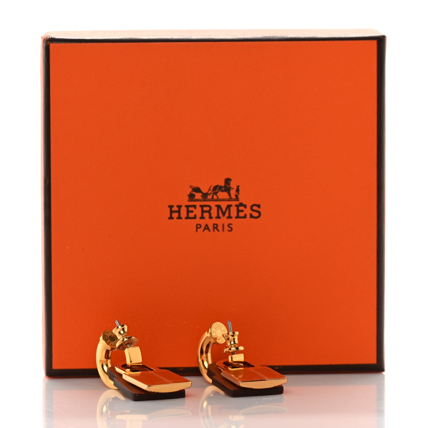 Hermes Gold Swift O'Kelly Earrings Gold 6 of 6