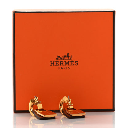 Hermes Gold Swift O'Kelly Earrings Gold 6 of 6