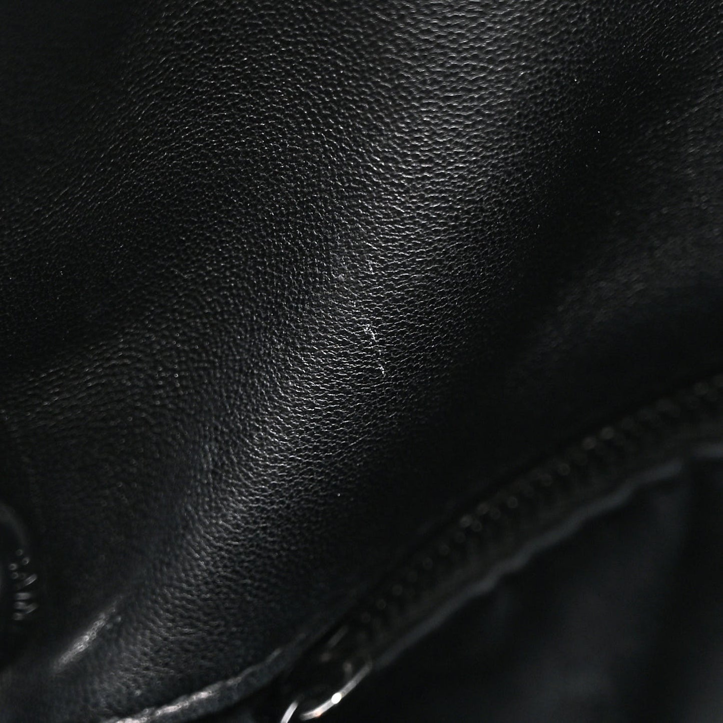 Lambskin Quilted Monogram Monochrome Medium Loulou Puffer Chain Satchel Black