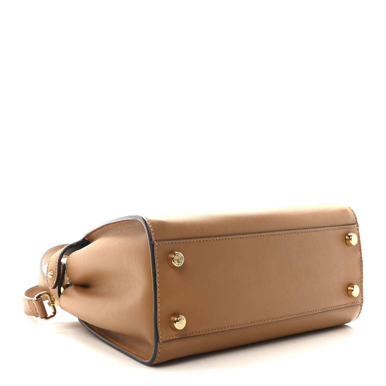 Fendi Vitello Tahiti Burro Bi-Color Medium Peekaboo Iconic Essentially Satchel Nocciola Asfalto Cast 4 of 9