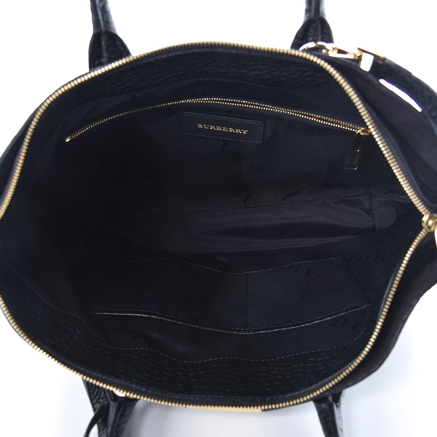 Burberry Heritage Grain Check Embossed Medium Dewsbury Tote Black 5 of 11