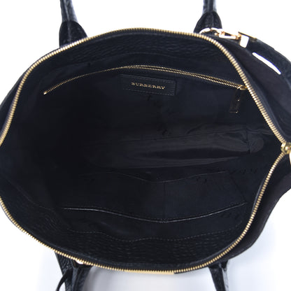 Burberry Heritage Grain Check Embossed Medium Dewsbury Tote Black 5 of 11
