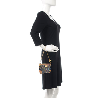 Louis Vuitton Monogram Multicolor Pochette Milla MM Black 2 of 9