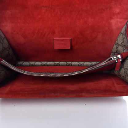 Gucci GG Supreme Monogram Small Dionysus Shoulder Bag Red 5 of 10