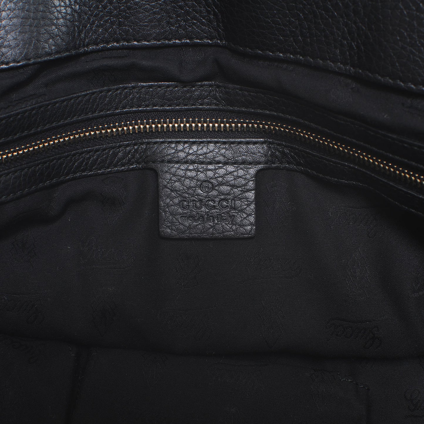 Suede G Square Medium Shoulder Bag Black