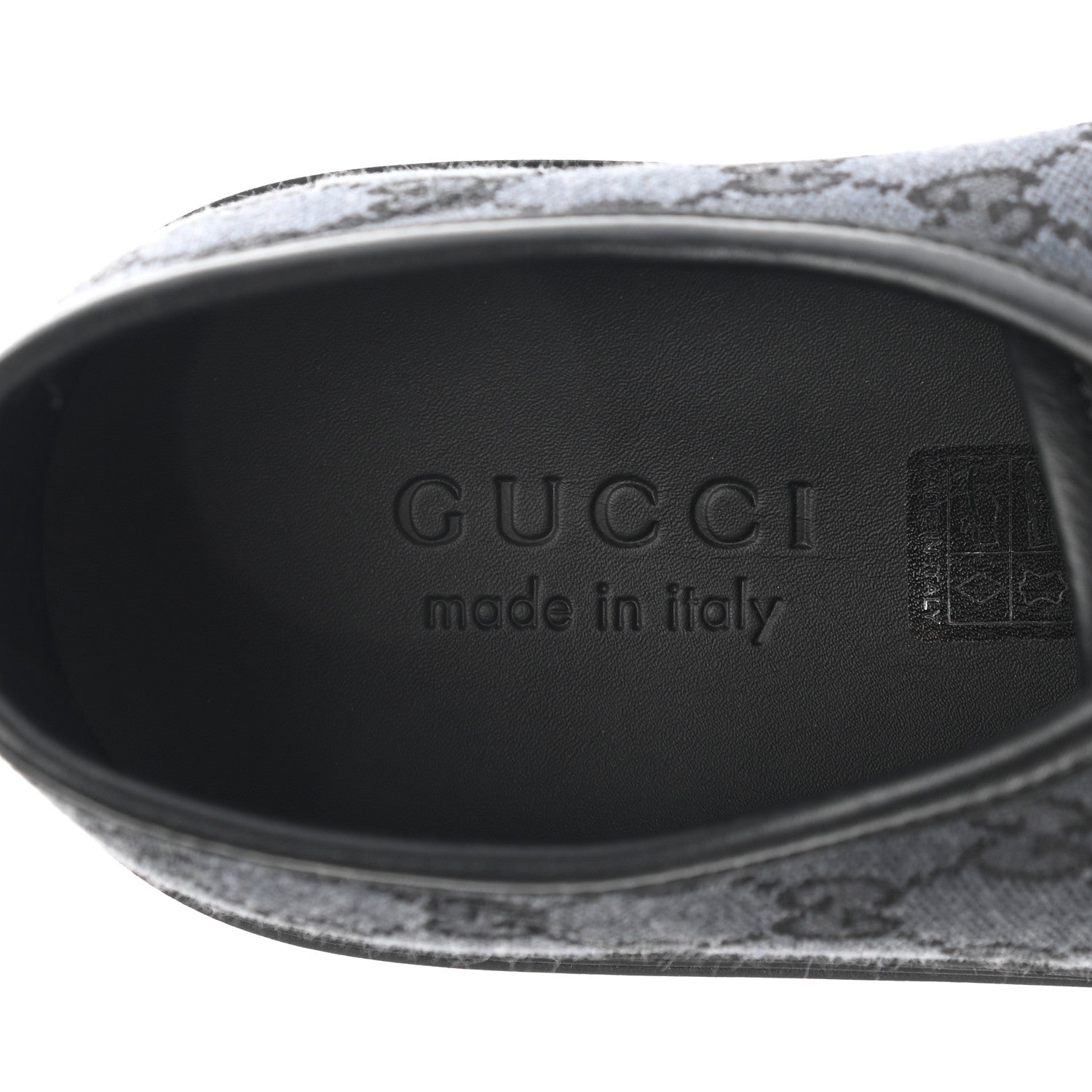 Gucci Monogram Mens Sneakers 9.5 Black Piombo 7 of 8