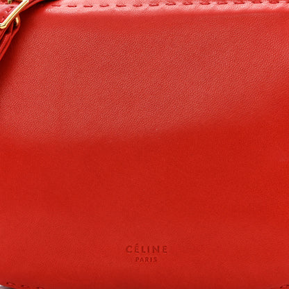 Celine Soft Lambskin Mini Croissant Pouch Crossbody Bag Alizarin 8 of 10