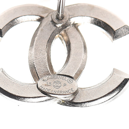 Chanel Baguette Crystal CC Earrings Silver 4 of 4