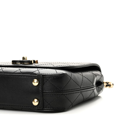 Chanel Calfskin Stitched Small Covered CC Flap Bag Black 9 of 10