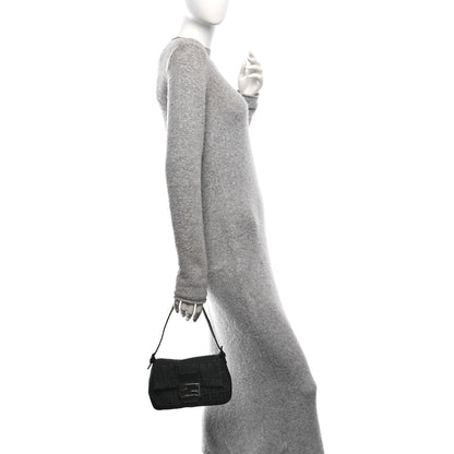 Fendi Zucchino Mini Mama Baguette Black 2 of 9