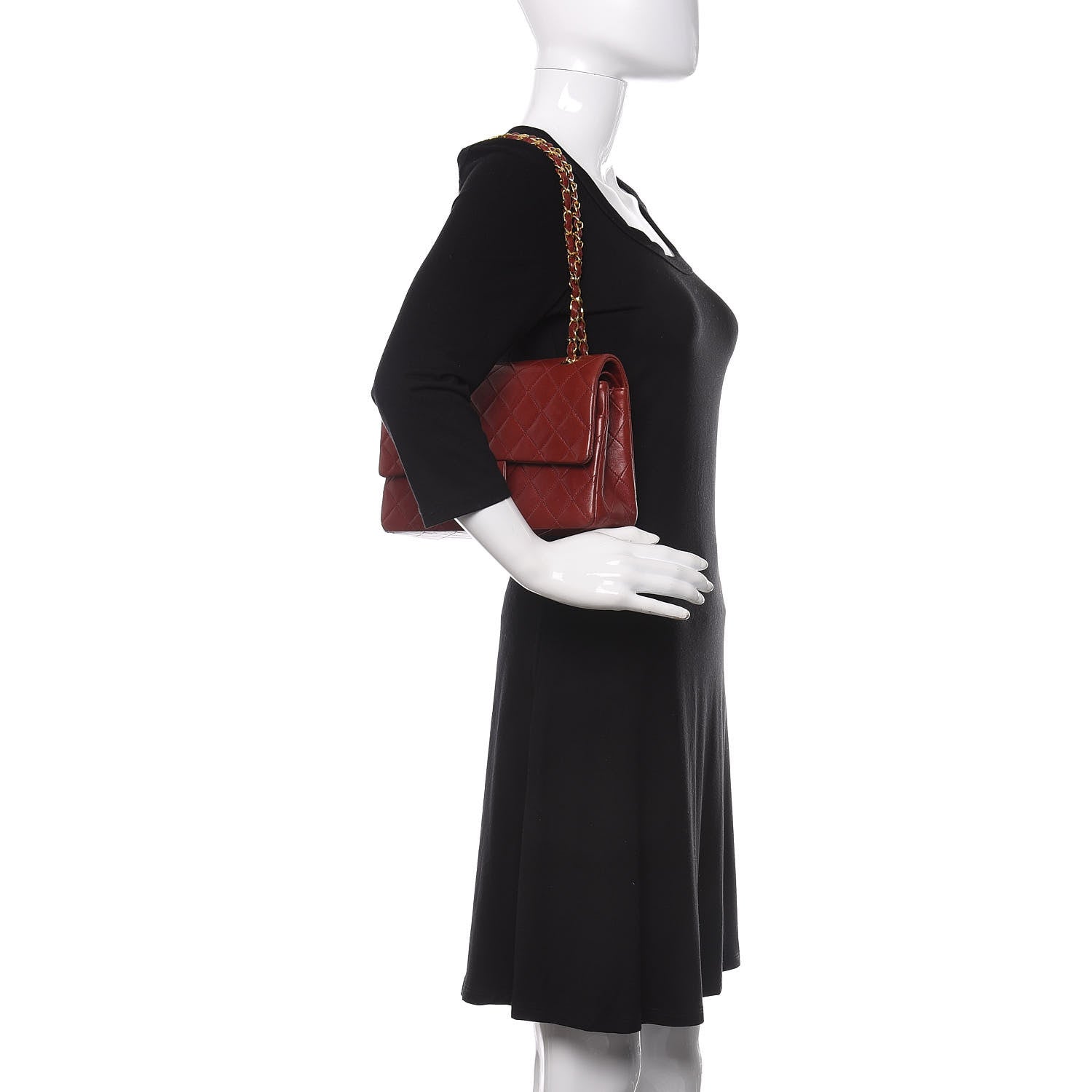 Chanel Lambskin Quilted Small Double Flap Red 3 of 17