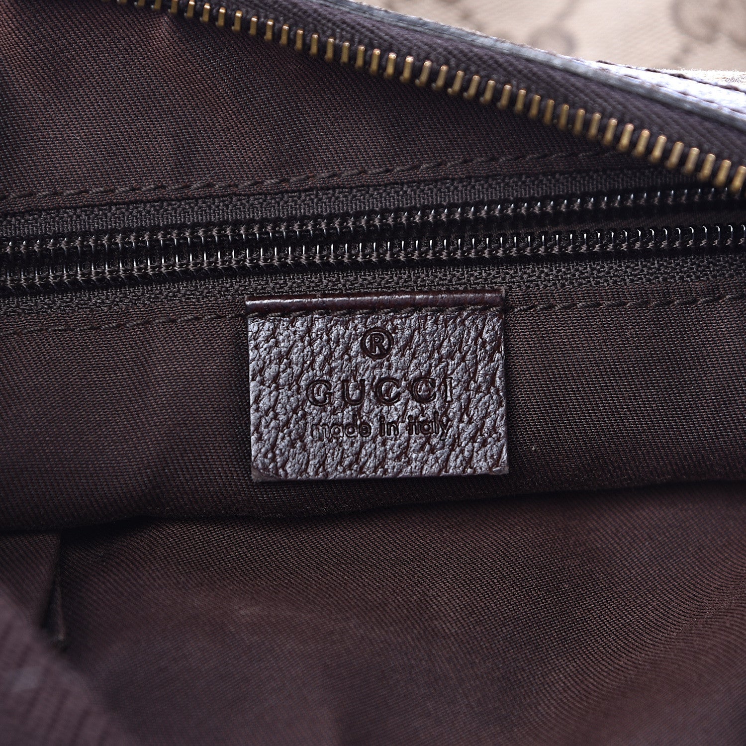 Gucci Monogram Medium Half Moon Hobo Dark Brown 6 of 15