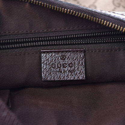 Gucci Monogram Medium Half Moon Hobo Dark Brown 6 of 15