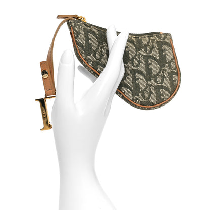 Christian Dior Monogram Saddle Coin Purse Green 2 of 8