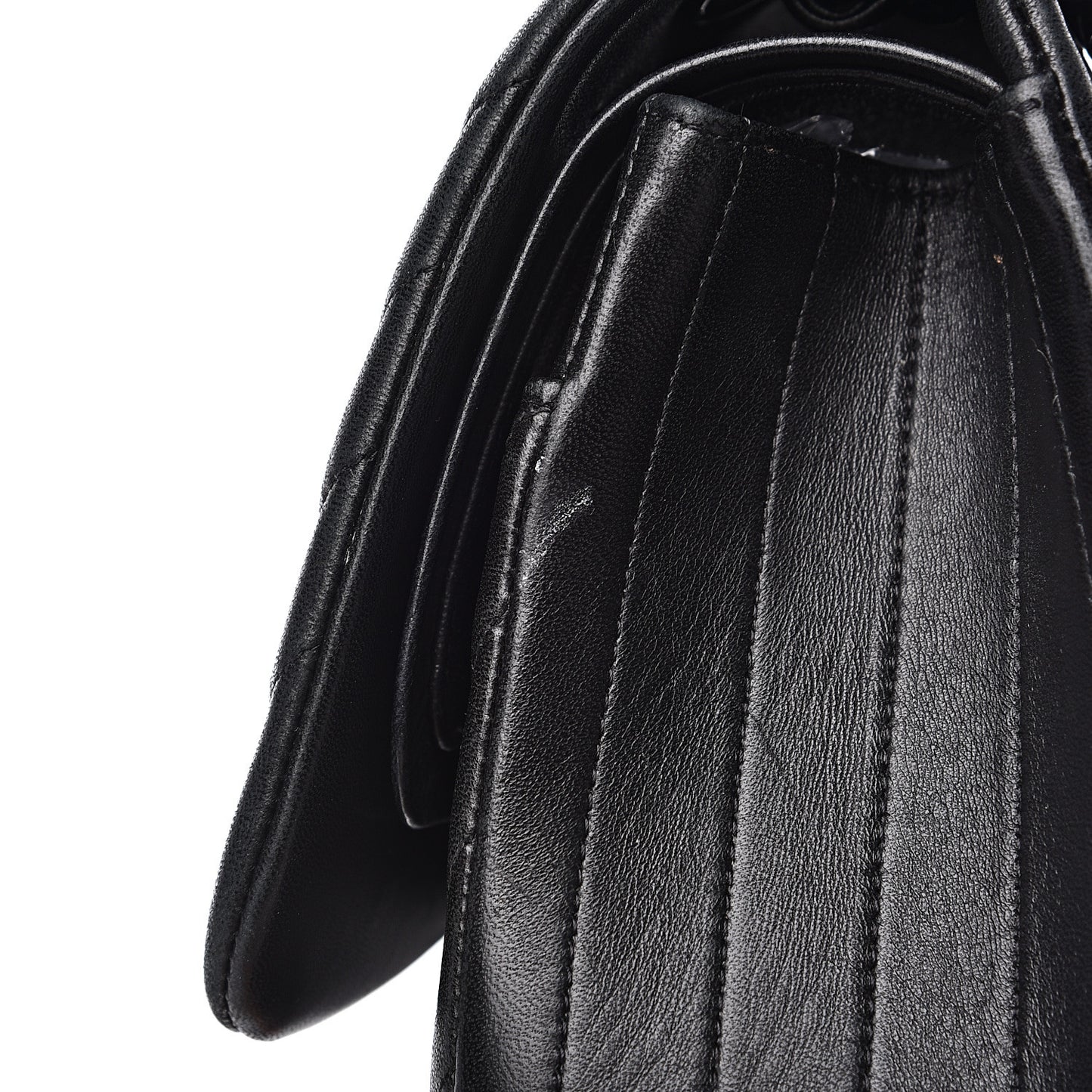 Lambskin Chevron Quilted Jumbo Double Flap So Black