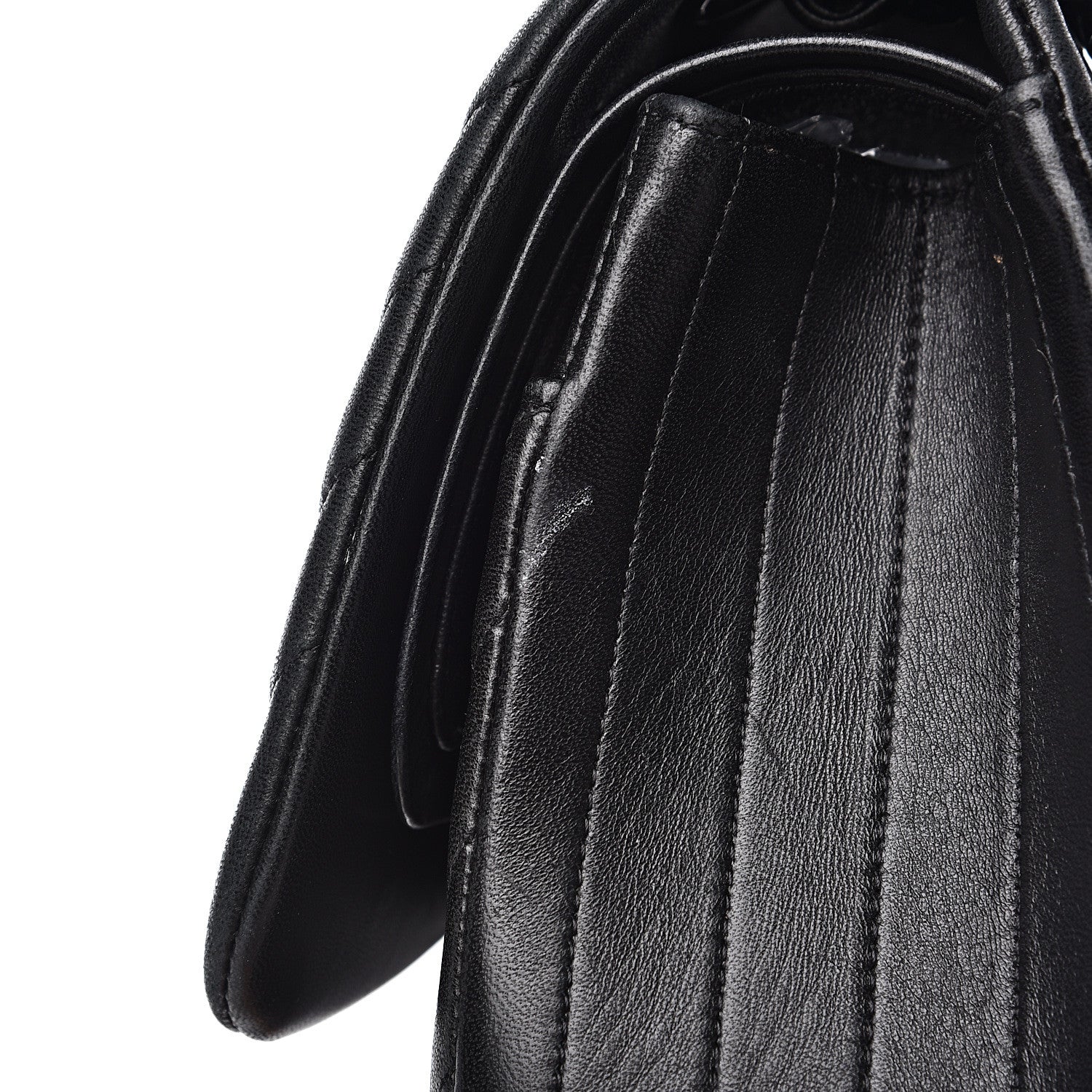 Chanel Lambskin Chevron Quilted Jumbo Double Flap So Black 14 of 18