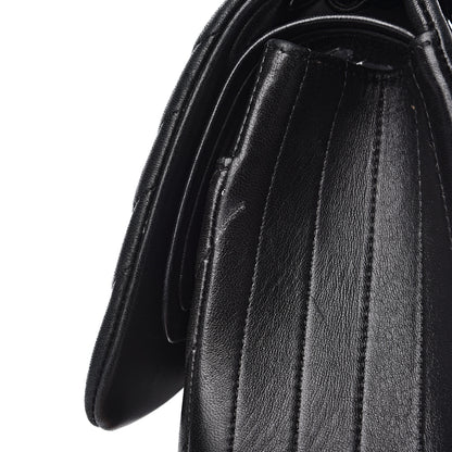 Chanel Lambskin Chevron Quilted Jumbo Double Flap So Black 14 of 18