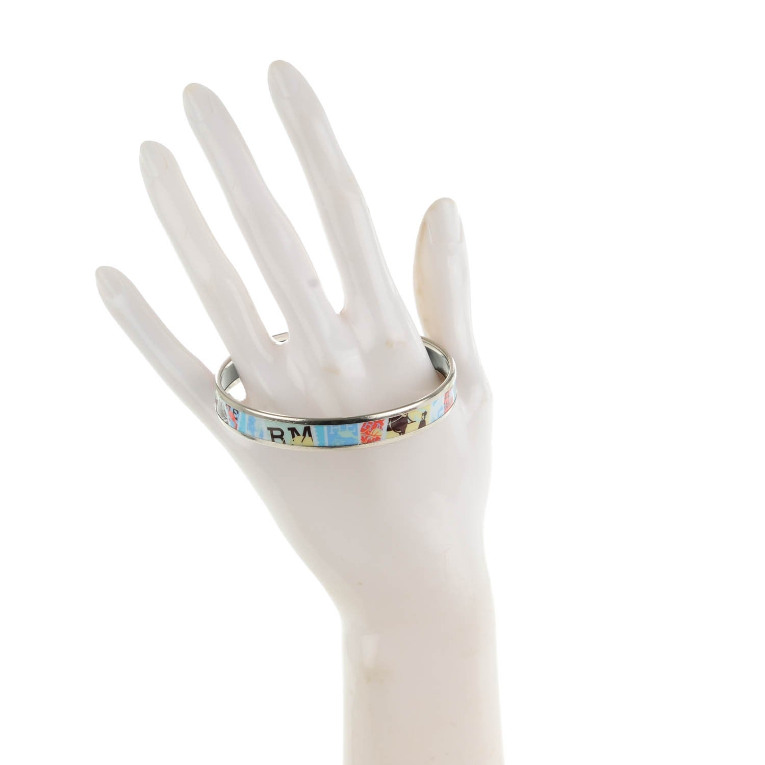 Hermes Enamel Printed Narrow Stamps Bracelet 65 2 of 4