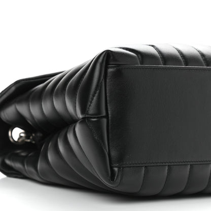 Saint Laurent Calfskin Y Quilted Monogram Medium Loulou Chain Satchel Black 6 of 9