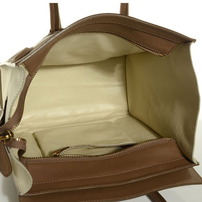 Celine Smooth Calfskin Shrunken Lambskin Micro Tri-Color Luggage Chalk 5 of 8