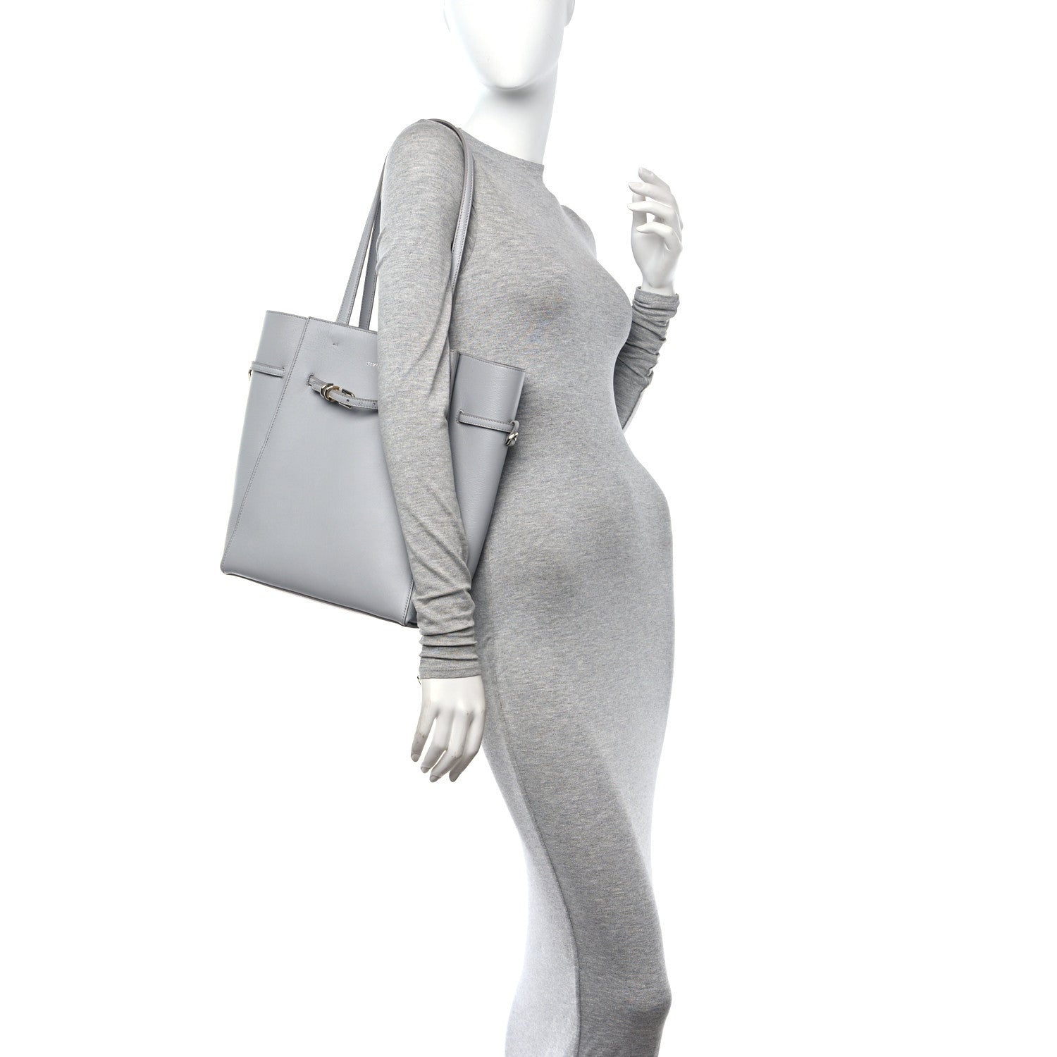 Givenchy Calfskin Small Voyou Small North South Tote Light Grey 2 of 9