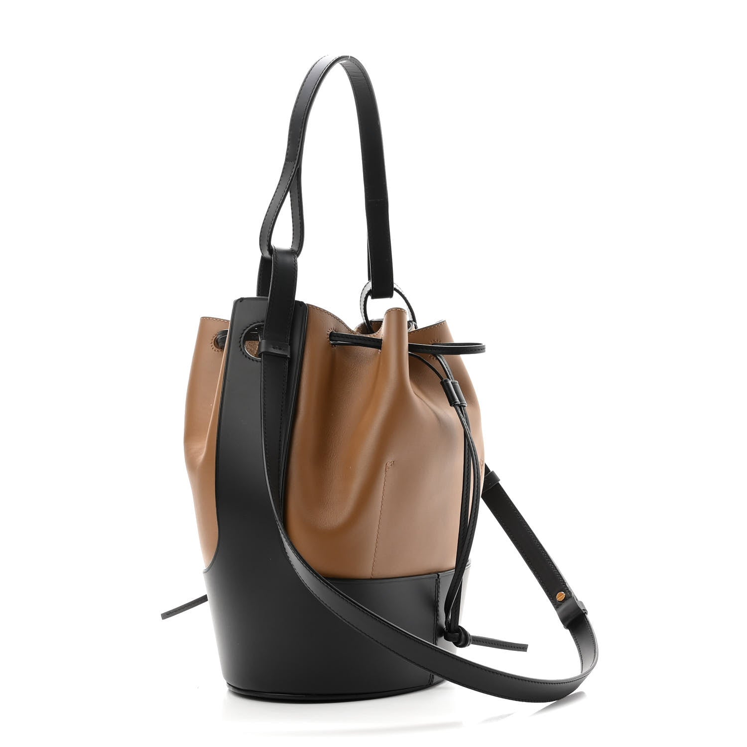Loewe Calfskin Medium Balloon Bucket Bag Tan Black 3 of 9
