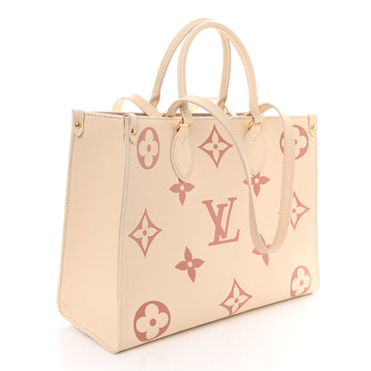 Louis Vuitton Empreinte Monogram Giant Onthego MM Creme Rose Trianon 3 of 9