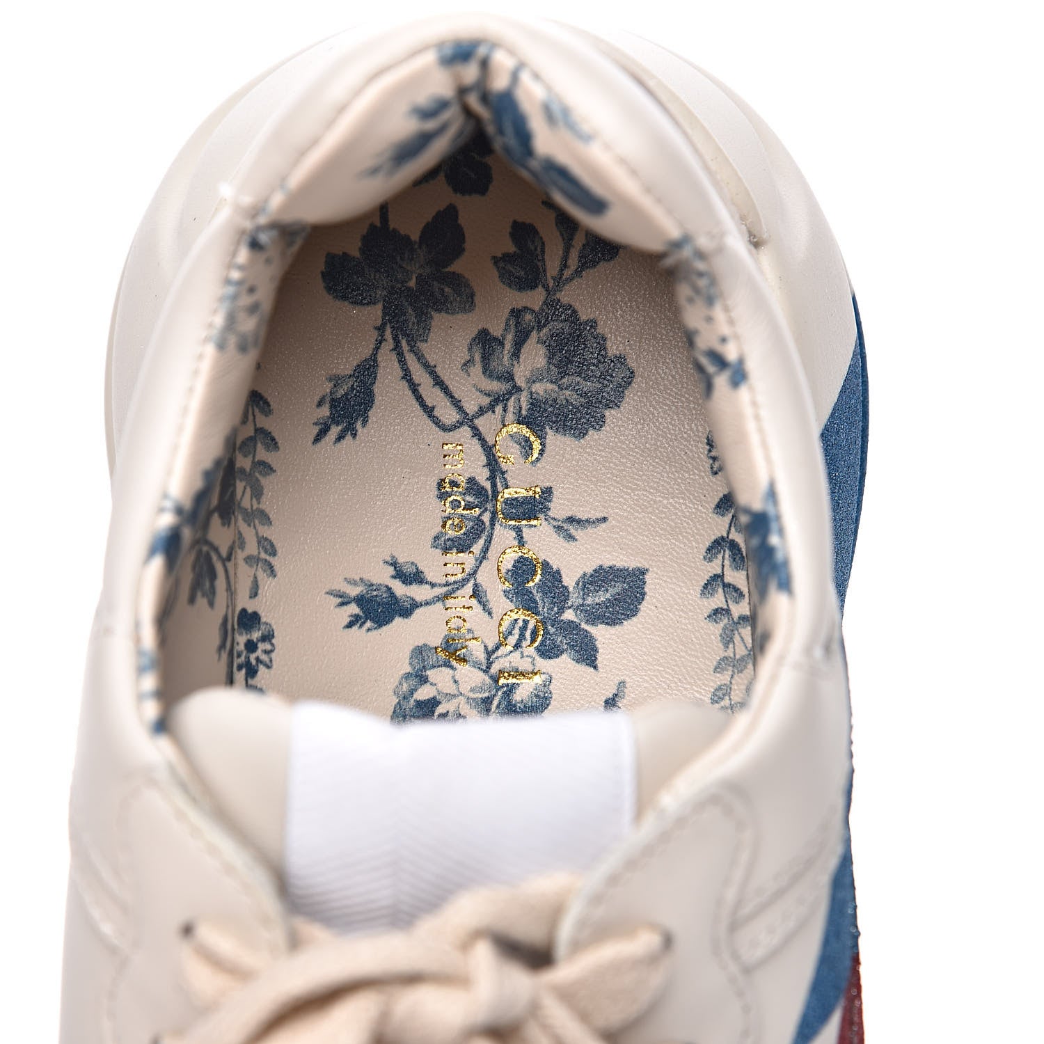 Gucci Calfskin Glitter Web Print Womens Rhyton Sneakers 35 Mystic White 6 of 10