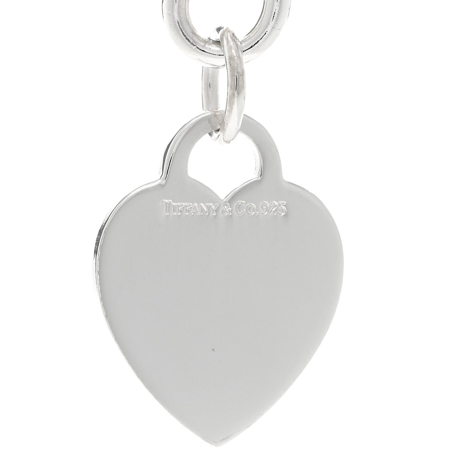Sterling Silver Heart Tag Pendant Necklace